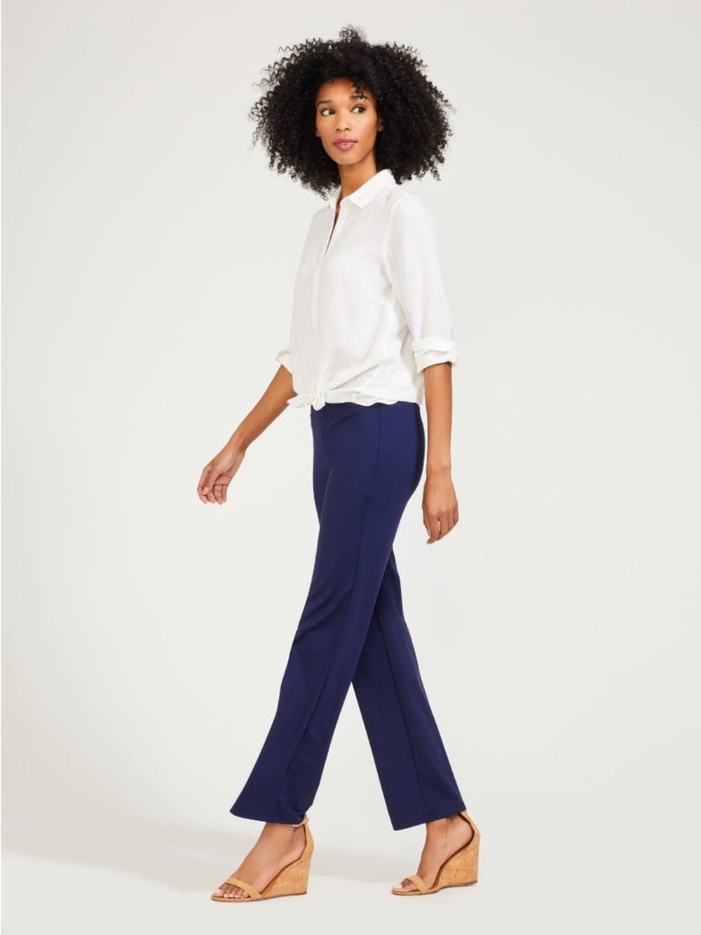 J. McLaughlin Navy Blue Catalina Cloth Wide Leg Pants size XL